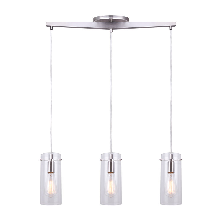 Wrought Studio Omak 3 Light Kitchen Island Cylinder Pendant & Reviews